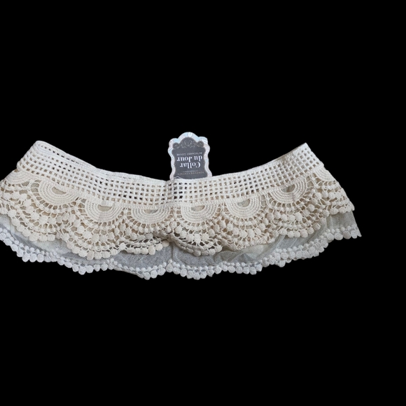 Elegant Lace Collar in Cream - Picture 1 of 8